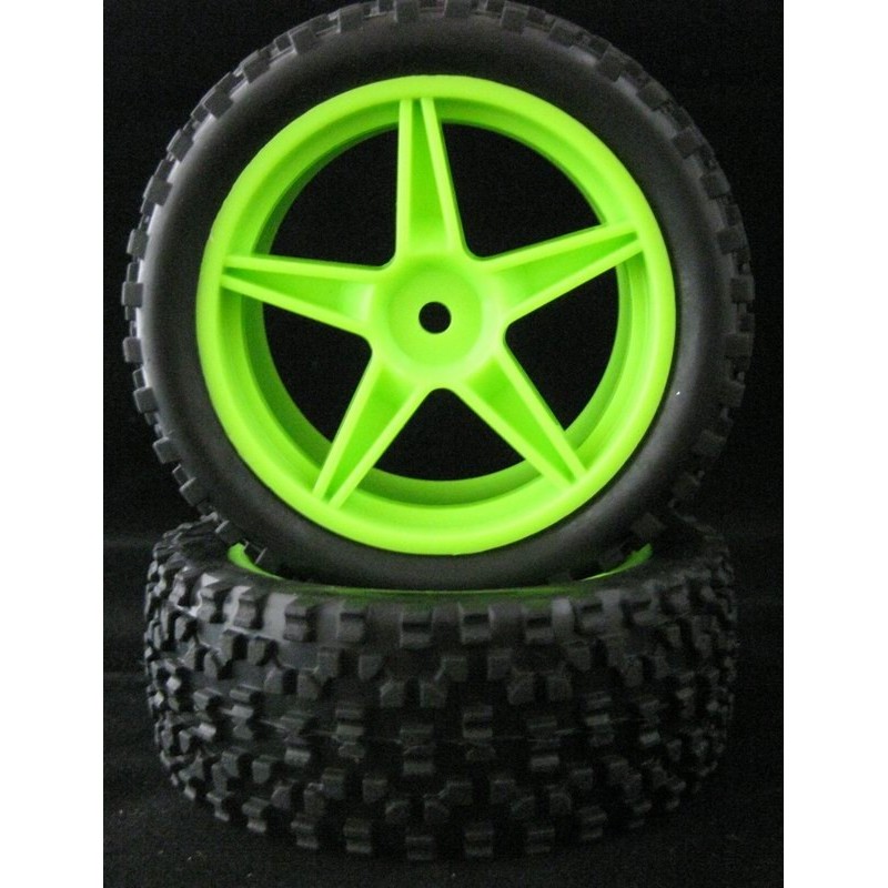 Ruedas Delanteras Buggy Verdes X Uds