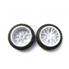 6297 - Buggy 1/16 Tire set Hex. 9 mm - White - x2 pcs